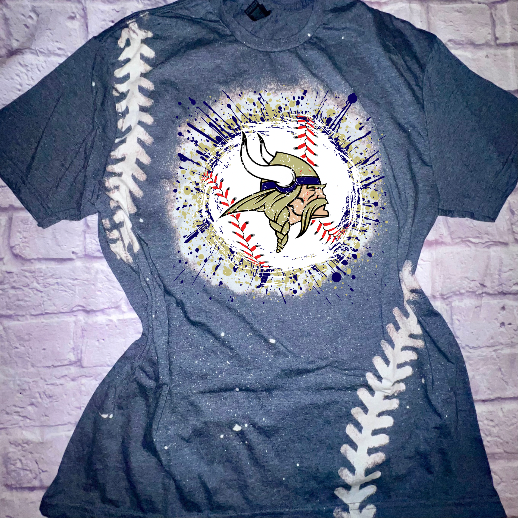 Hopewell Vikings Baseball Blast Bleached Tee