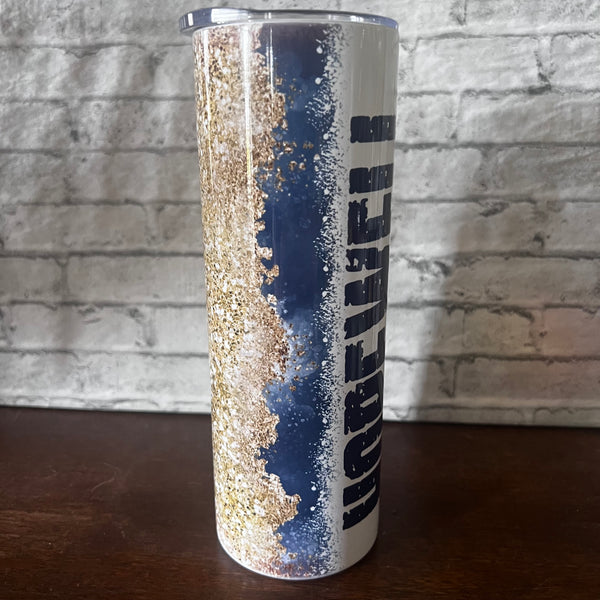 Vikings Stainless Steel Glitter Geode Tumbler