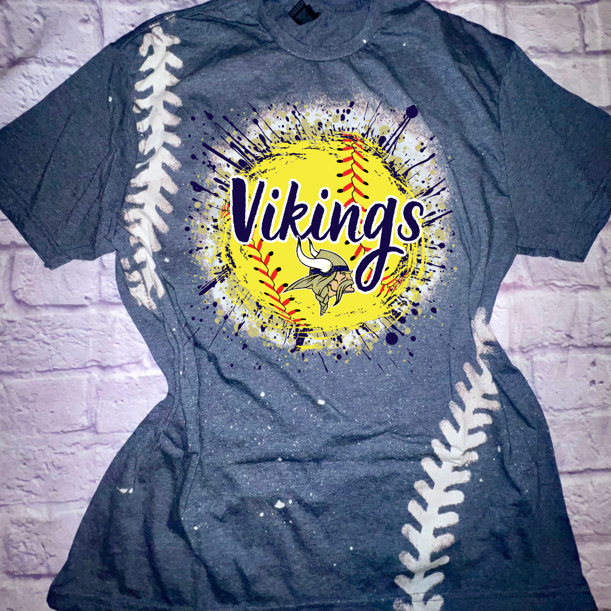 Hopewell Vikings Softball Blast Bleached Tee