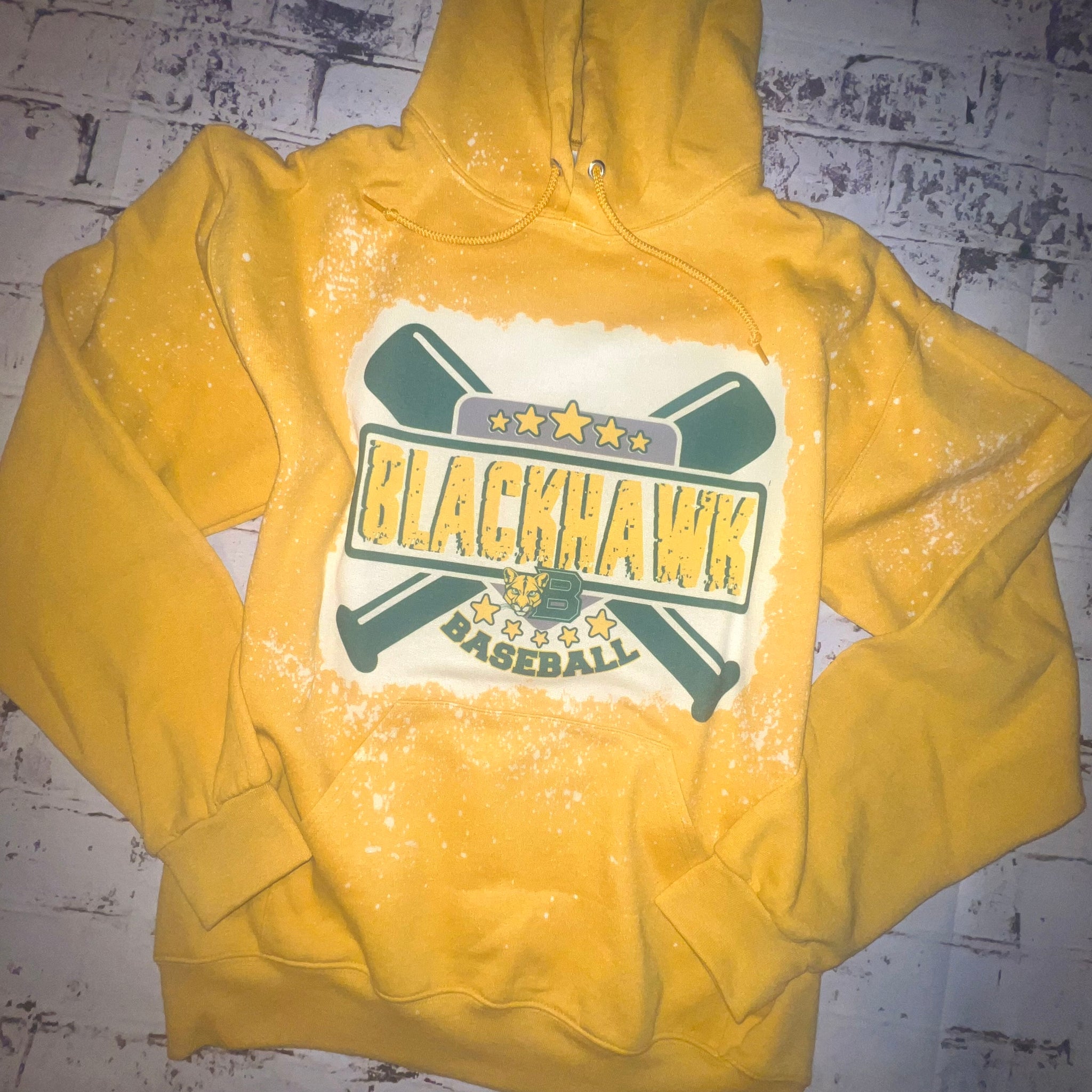Blackhawk Baseball Bleached Mustard Hoodie