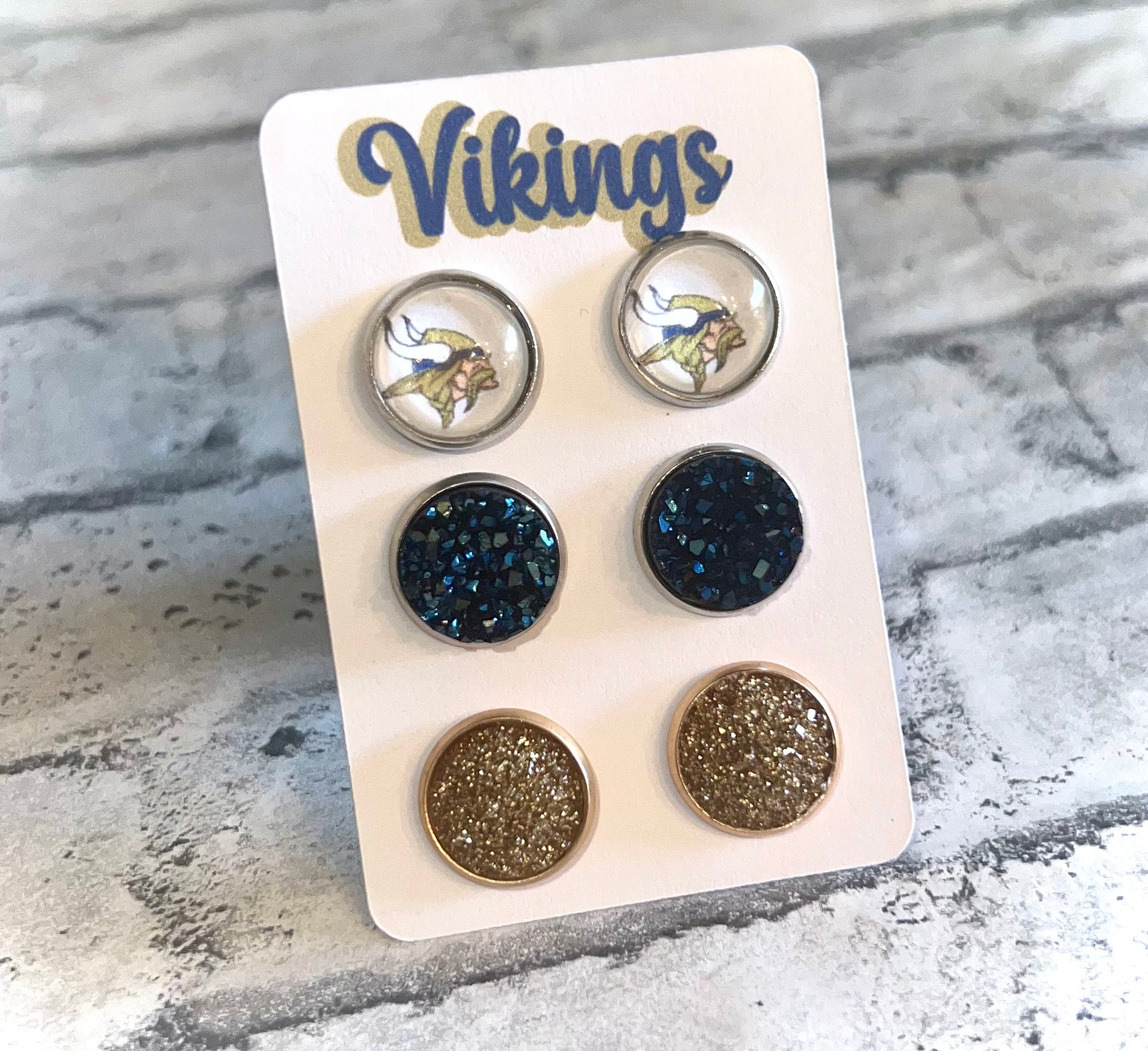 Vikings Druzy Sparkle Earring Trio