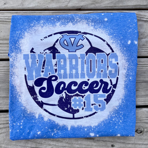 Central Valley Warriors Distressed Soccer Ball Shirt