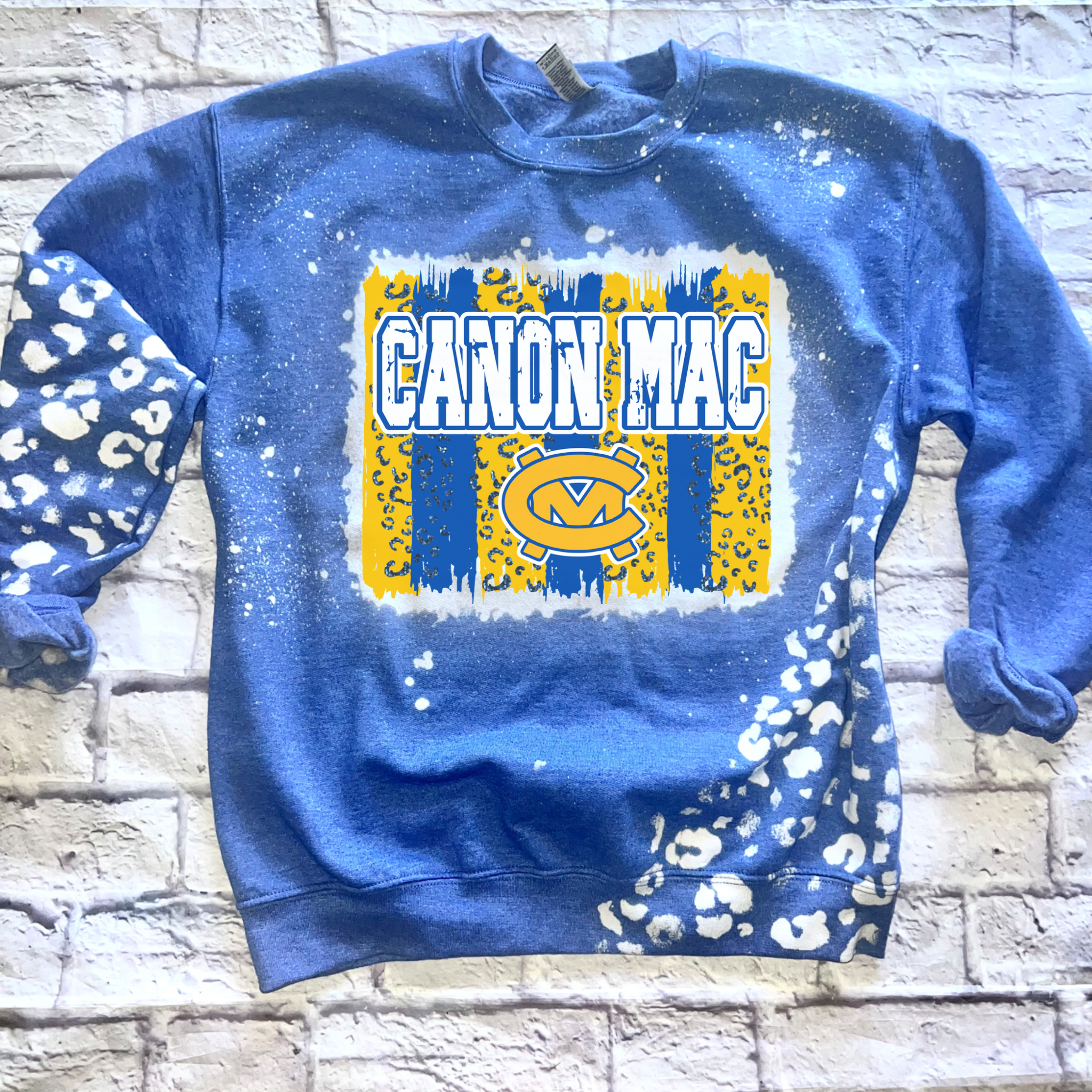 Canon Mac Brushed Bleached Leopard Crew