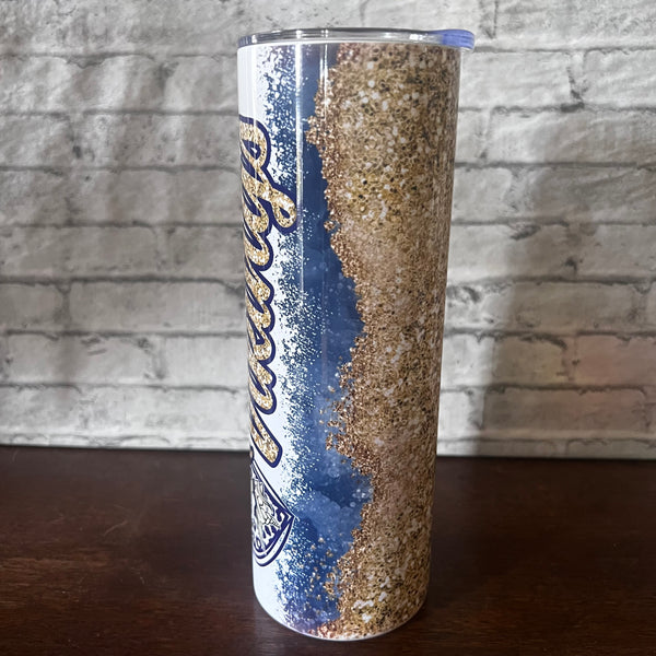 Vikings Stainless Steel Glitter Geode Tumbler