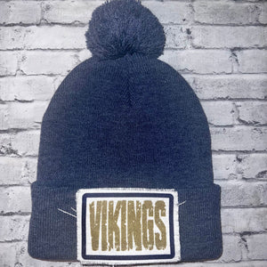 Vikings Distressed Pom Beanie