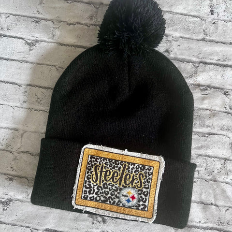 Pittsburgh Leopard Pom Beanie