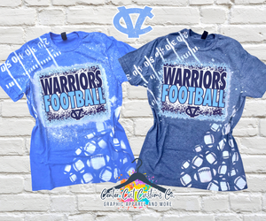 Warriors Football Blast Bleached Tee