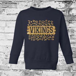 Vikings Glitter Leopard Crew