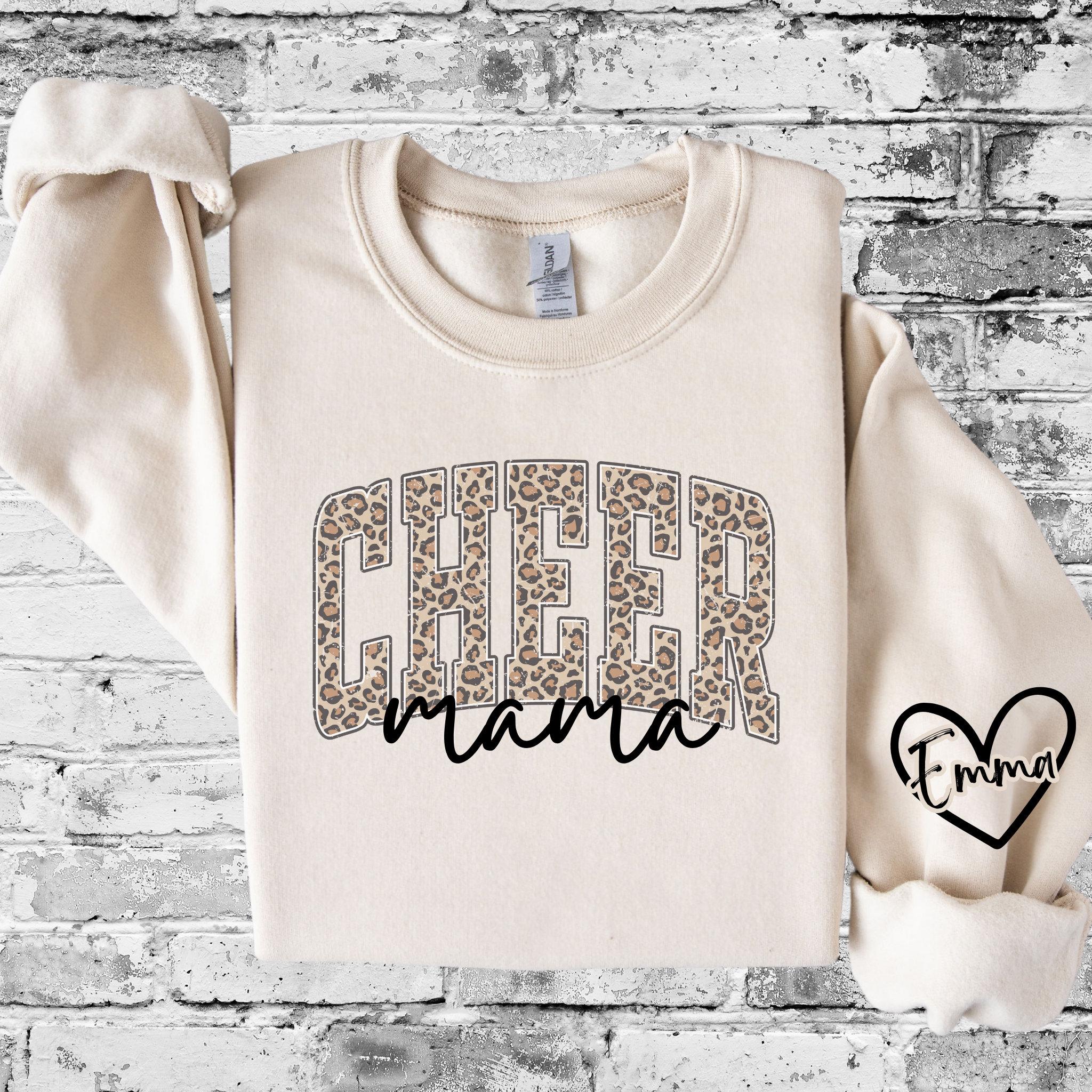 Personalized Leopard Cheer Mama Crew