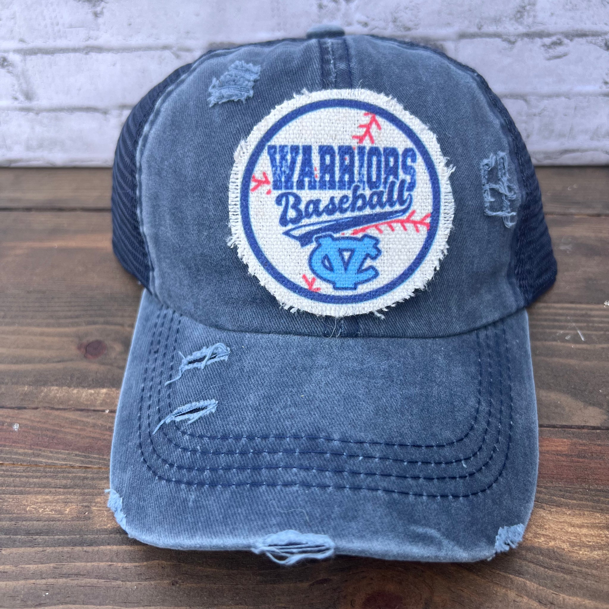 Warriors Baseball distressed ponytail hat