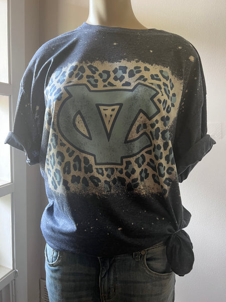 Warriors Leopard Logo Bleached Tee