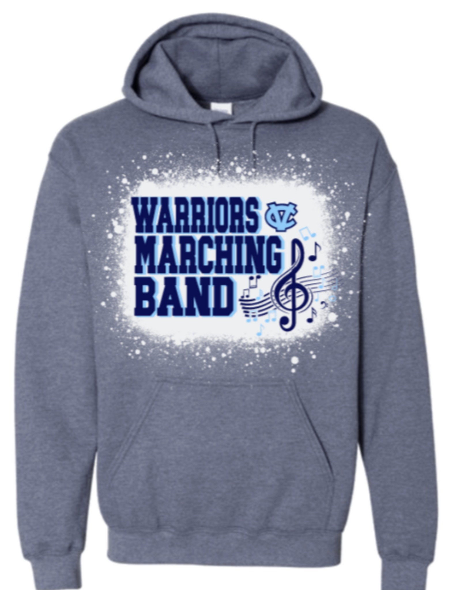 Hand Bleached CV Marching Band Hoodie Center Cut Customs Co