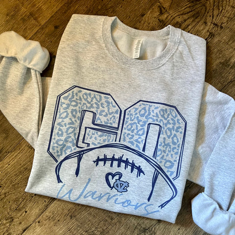 Go Warriors Vintage Football Sweatshirt