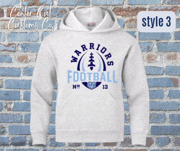 Warriors Football Vintage Design