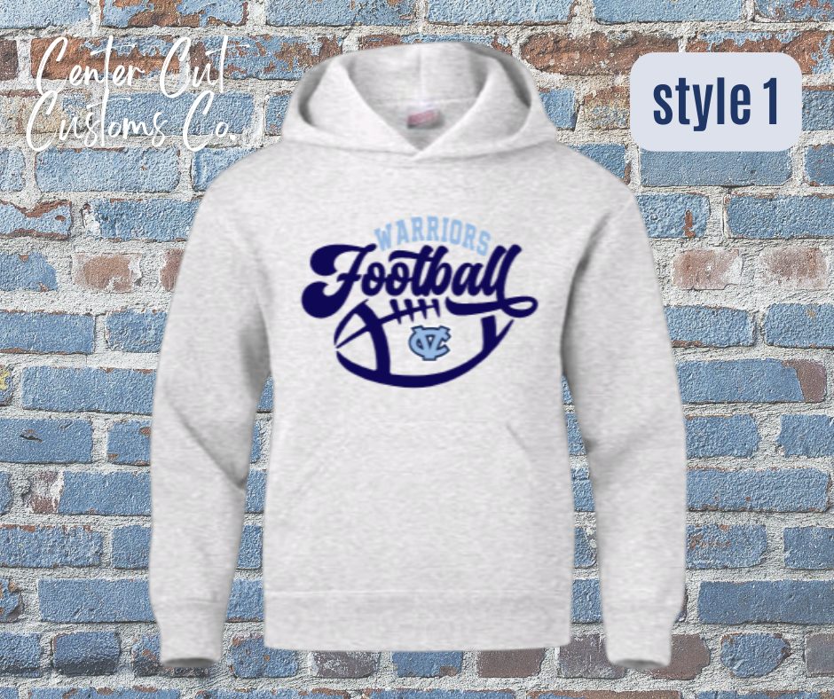 Warriors Football Vintage Design