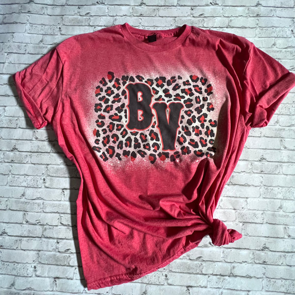 Leopard BV bleached logo tee