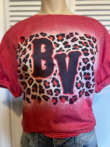 Leopard BV bleached logo tee