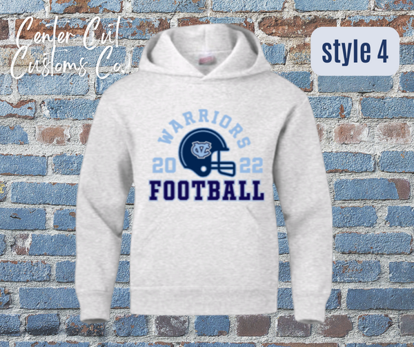 Warriors Football Vintage Design